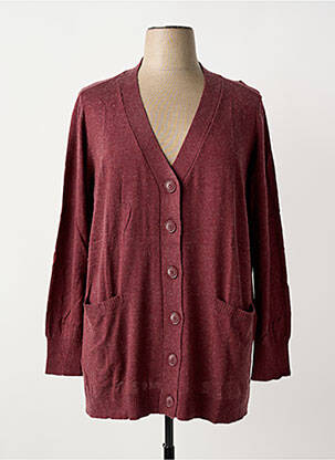 Gilet manches longues fermeture boutonnée sur le devant violet SHEEGO femme