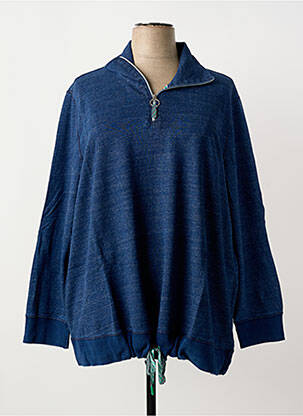 Sweat-shirt manches longues manches longues bleu SHEEGO femme