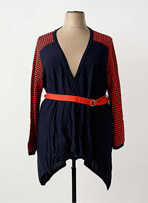 Gilet manches longues coupe cintrée bleu SHEEGO femme