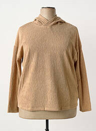Sweat-shirt à capuche manches longues manches longues marron SHEEGO femme