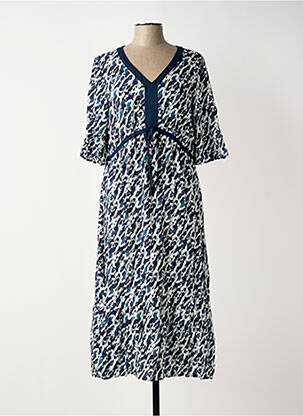 Robe mi-longue bleu SHEEGO femme