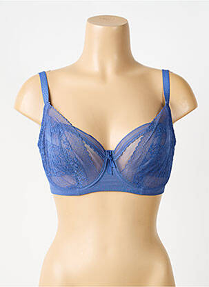 Soutien-gorge effet matière satinée haut soutien-gorge emboitant bleu PASSIONATA femme