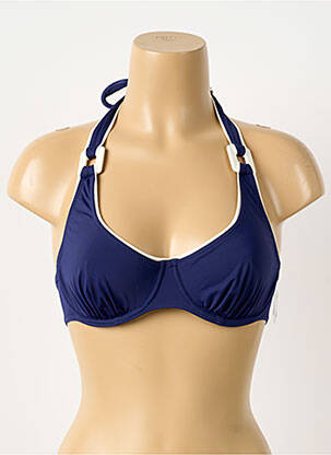 Haut de maillot de bain stretch haut soutien-gorge balconnet bleu AUBADE femme