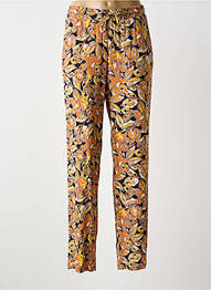 Pantalon droit tissage crêpe taille normale orange GUY DUBOUIS femme