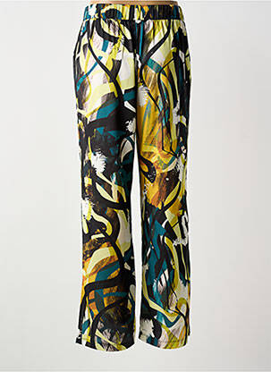 Pantalon droit tissage popeline taille normale jaune GREGORY PAT femme