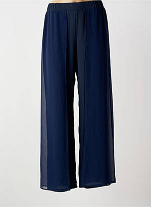 Pantalon large tissage crêpe taille normale bleu GREGORY PAT femme