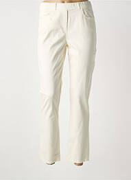 Pantalon slim taille élastique taille normale blanc GUY DUBOUIS femme