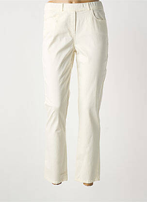 Pantalon slim taille élastique taille normale blanc GUY DUBOUIS femme