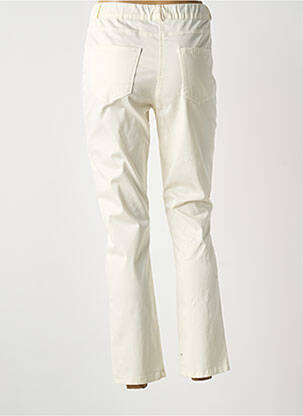 Pantalon slim taille élastique taille normale blanc GUY DUBOUIS femme