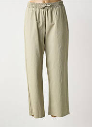 Pantalon large tissage popeline taille normale vert GUY DUBOUIS femme