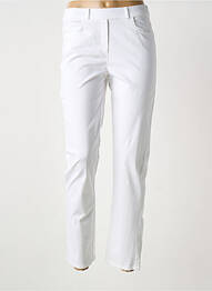Pantalon 7/8 stretch taille normale blanc GUY DUBOUIS femme