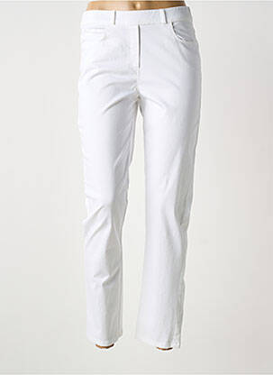 Pantalon 7/8 stretch taille normale blanc GUY DUBOUIS femme