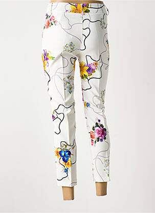 Pantalon 7/8 stretch taille normale blanc COULEURS DU TEMPS femme