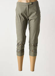Pantacourt stretch taille normale vert MERI & ESCA femme