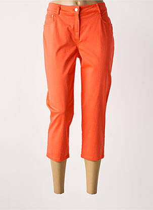 Pantacourt coupe droite taille normale orange GUY DUBOUIS femme