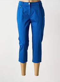 Pantacourt stretch taille normale bleu GUY DUBOUIS femme
