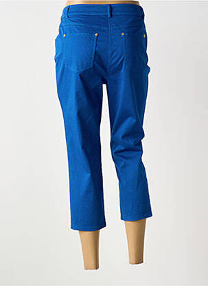 Pantacourt stretch taille normale bleu GUY DUBOUIS femme