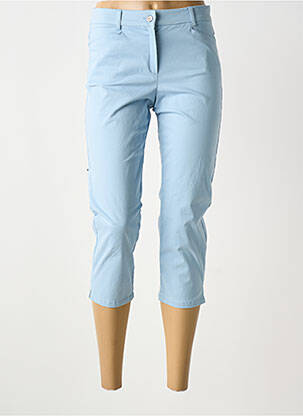 Pantacourt stretch taille normale bleu GUY DUBOUIS femme