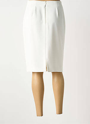 Jupe mi-longue coupe droite blanc WEINBERG femme