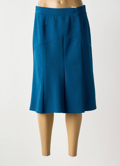 Jupe mi-longue bleu GUY DUBOUIS femme