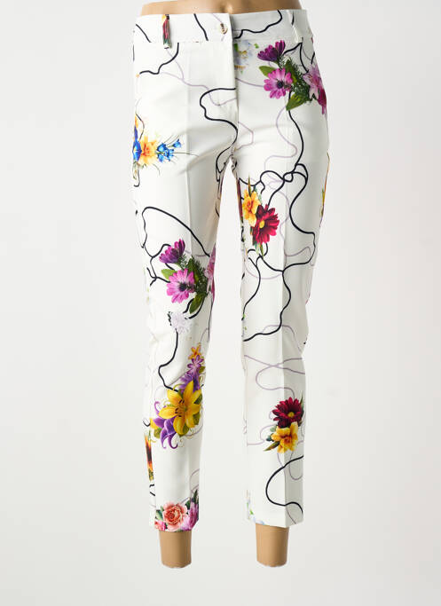Pantalon 7/8 blanc COULEURS DU TEMPS femme