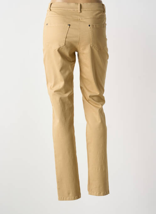 Pantalon slim tissage popeline taille normale beige MERI & ESCA femme