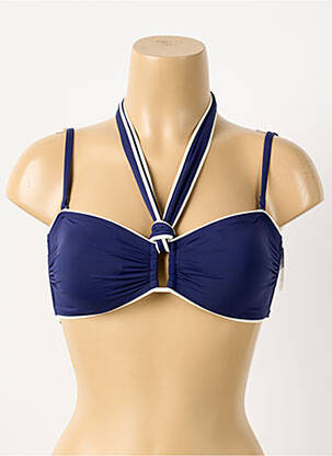 Haut de maillot de bain stretch haut bandeau bleu AUBADE femme