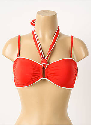 Haut de maillot de bain stretch haut bandeau rouge AUBADE femme