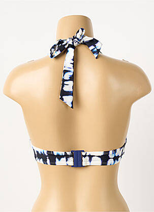 Haut de maillot de bain bretelles élastiquées haut soutien-gorge push-up bleu AUBADE femme