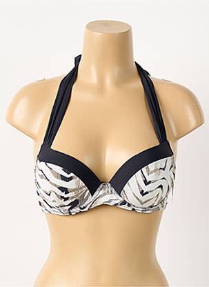 Haut de maillot de bain avec armature haut soutien-gorge push-up noir AUBADE femme