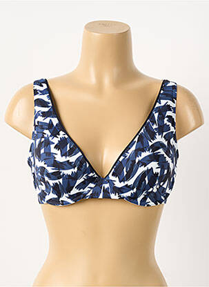 Haut de maillot de bain stretch haut triangles bleu SIMONE PERELE femme