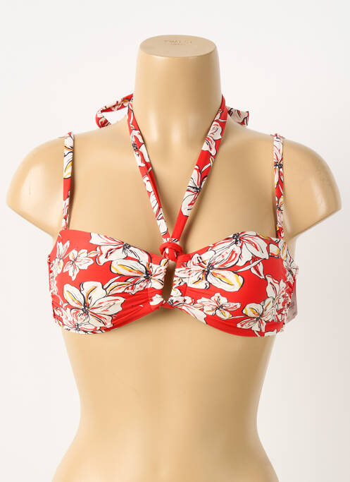 Haut de maillot de bain rouge AUBADE femme