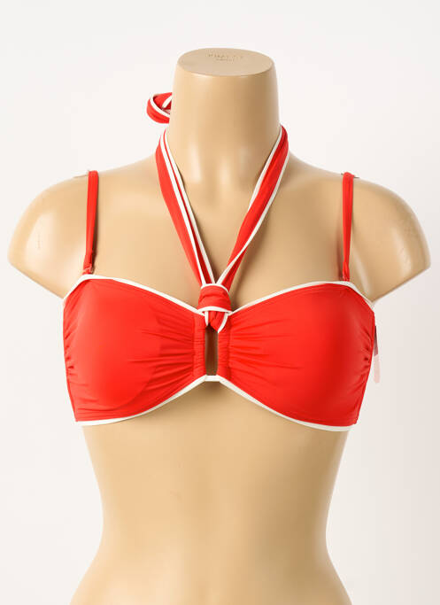 Haut de maillot de bain rouge AUBADE femme