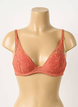 Soutien-gorge effet matière satinée haut soutien-gorge moulé orange PASSIONATA femme