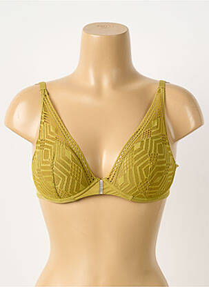 Soutien-gorge effet matière satinée haut soutien-gorge moulé vert PASSIONATA femme
