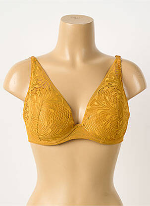 Soutien-gorge tissage dentelle haut soutien-gorge moulé jaune PASSIONATA femme
