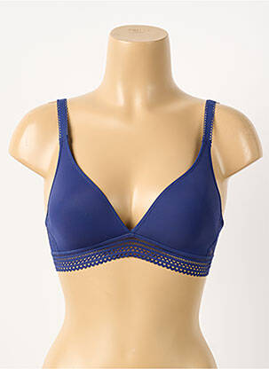 Soutien-gorge effet matière satinée haut soutien-gorge moulé bleu PASSIONATA femme