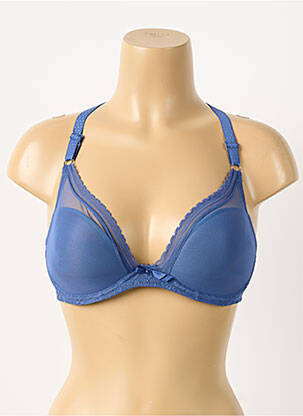 Soutien-gorge effet matière satinée haut soutien-gorge moulé bleu PASSIONATA femme