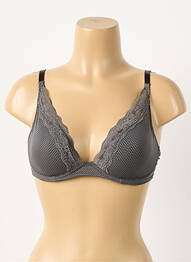 Soutien-gorge effet matière satinée haut soutien-gorge moulé gris fonce PASSIONATA femme