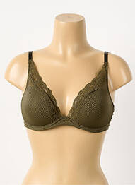 Soutien-gorge effet matière satinée haut soutien-gorge moulé vert PASSIONATA femme