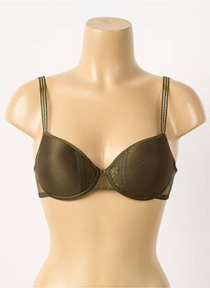 Soutien-gorge effet matière satinée haut soutien-gorge moulé vert PASSIONATA femme