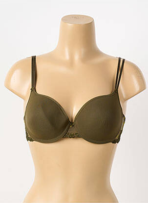 Soutien-gorge effet matière satinée haut soutien-gorge moulé vert PASSIONATA femme