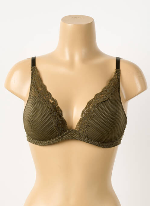 Soutien-gorge effet matière satinée haut soutien-gorge moulé vert PASSIONATA femme