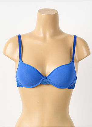 Soutien-gorge effet matière satinée haut soutien-gorge moulé bleu PASSIONATA femme