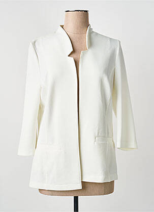 Veste casual coupe cintrée blanc FRANCE RIVOIRE femme