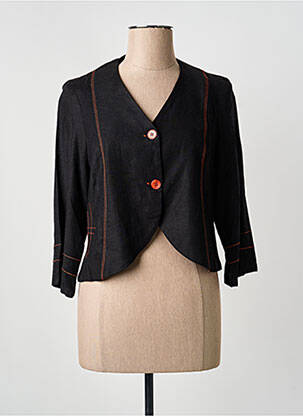 Veste casual coupe cintrée noir GUY DUBOUIS femme
