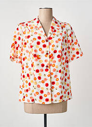 Chemisier manches courtes manches courtes orange FRANCE RIVOIRE femme