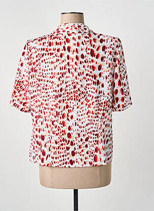 Chemisier coupe cintrée manches courtes rouge FRANCE RIVOIRE femme