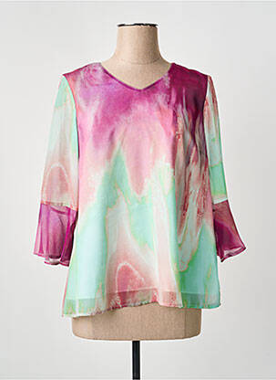 Blouse imprimé fantaisie manches 3/4 violet MERI & ESCA femme