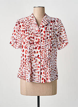 Chemisier manches courtes manches courtes rouge GUY DUBOUIS femme